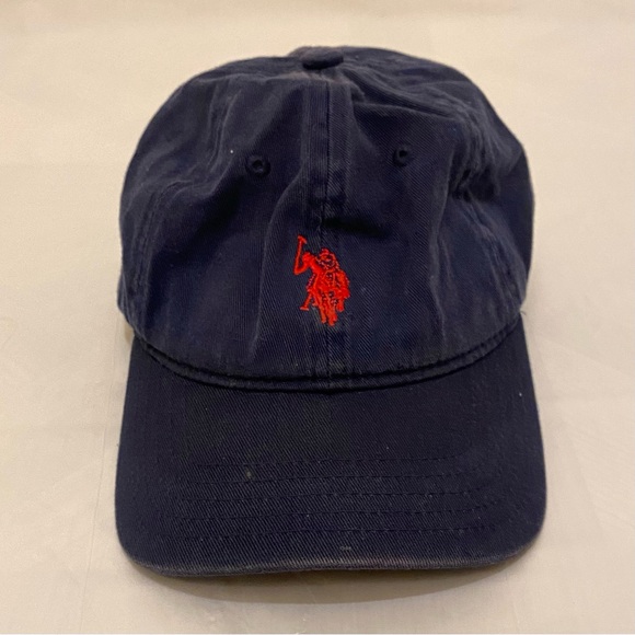 US Polo Assn Hat Cap Navy Blue Red Pony Adjustable - Picture 1 of 6